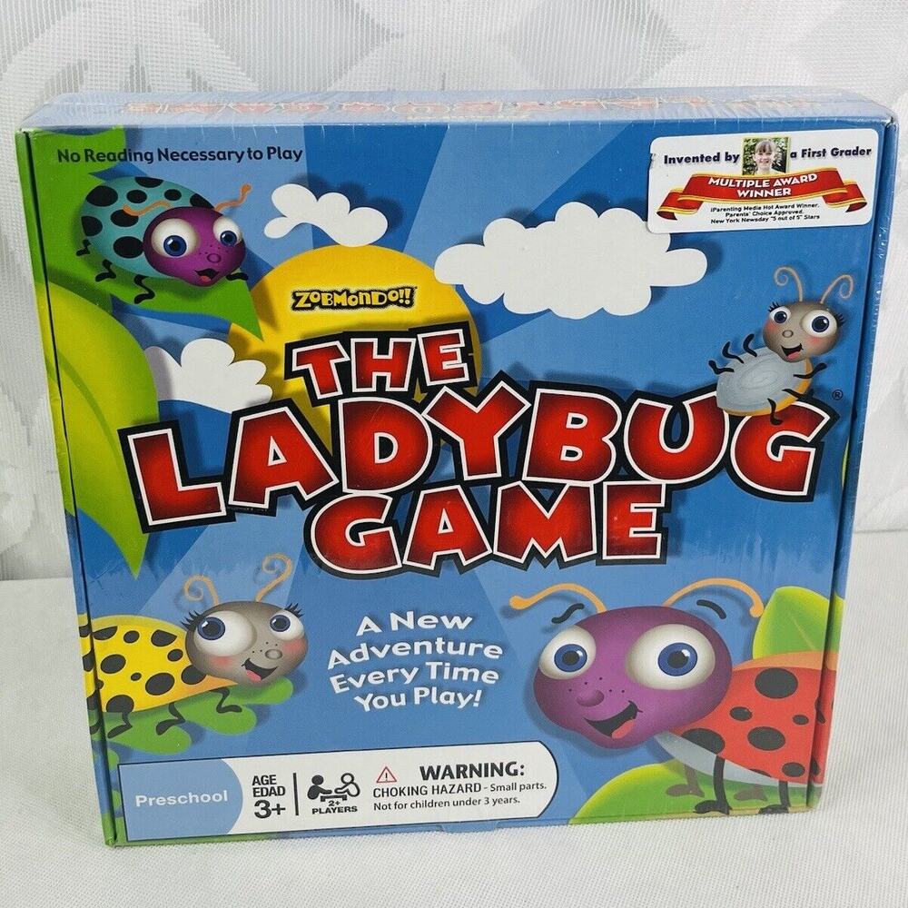 The Ladybug Board Game By Zobmondo Ages‎ 3-Up 2-4 Players No Reading Required